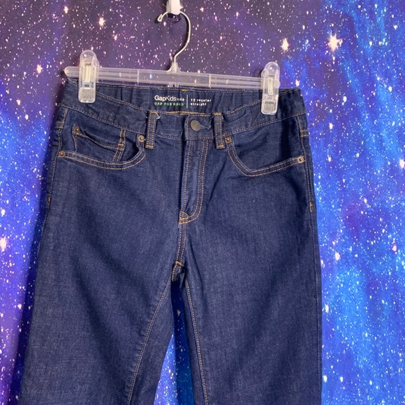 Gap Kids_Straight Leg Dark Wash Jeans size 12 - Picture 2 of 9